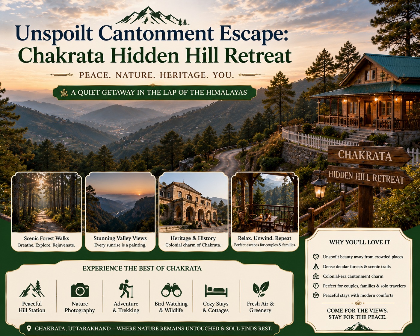 Unspoilt Cantonment Escape: Chakrata Hidden Hill Retreat