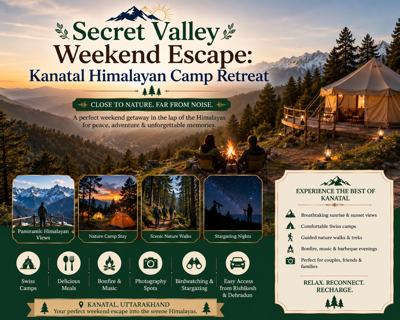Secret Valley Weekend Escape: Kanatal Himalayan Camp Retreat