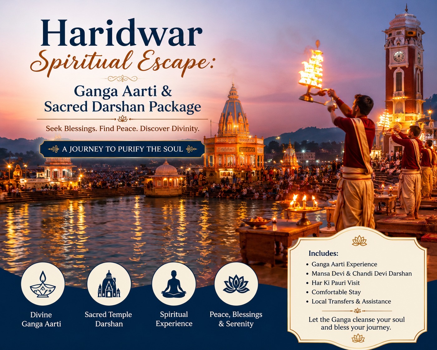 Haridwar Spiritual Escape: Ganga Aarti & Sacred Darshan