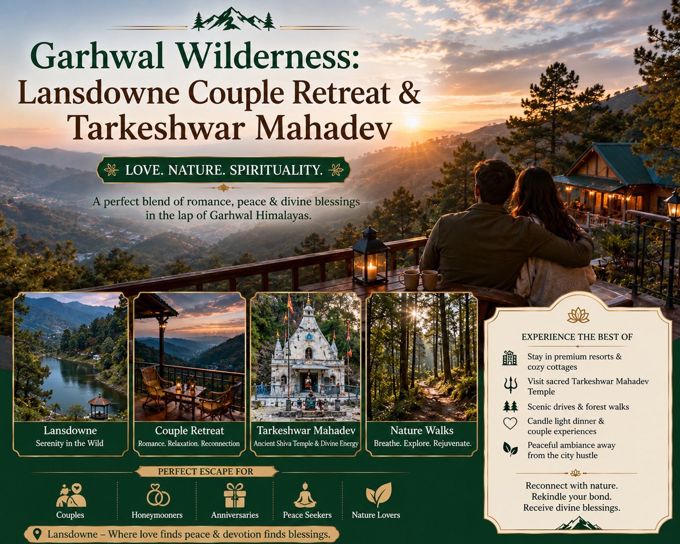 Garhwal Wildernes: Lansdowne Couple Retreat & Tarkeshwar Mahadev