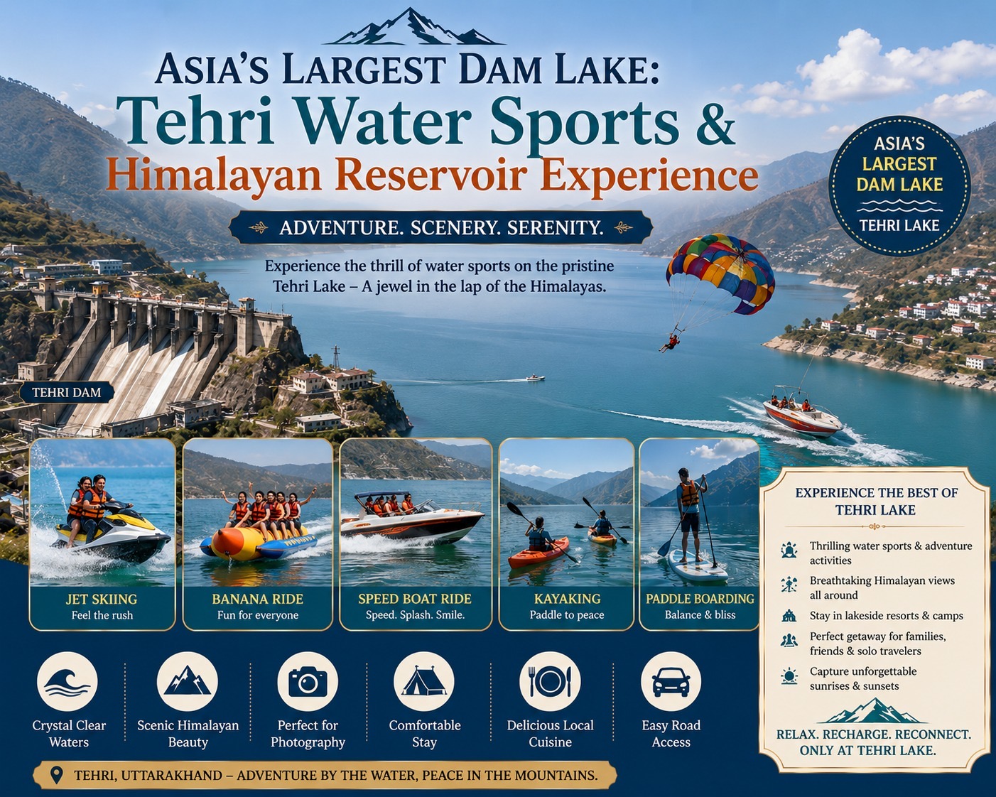 Asia's Largest Dam Lake: Tehri Water Sports & Himalayan Reservoir Experience