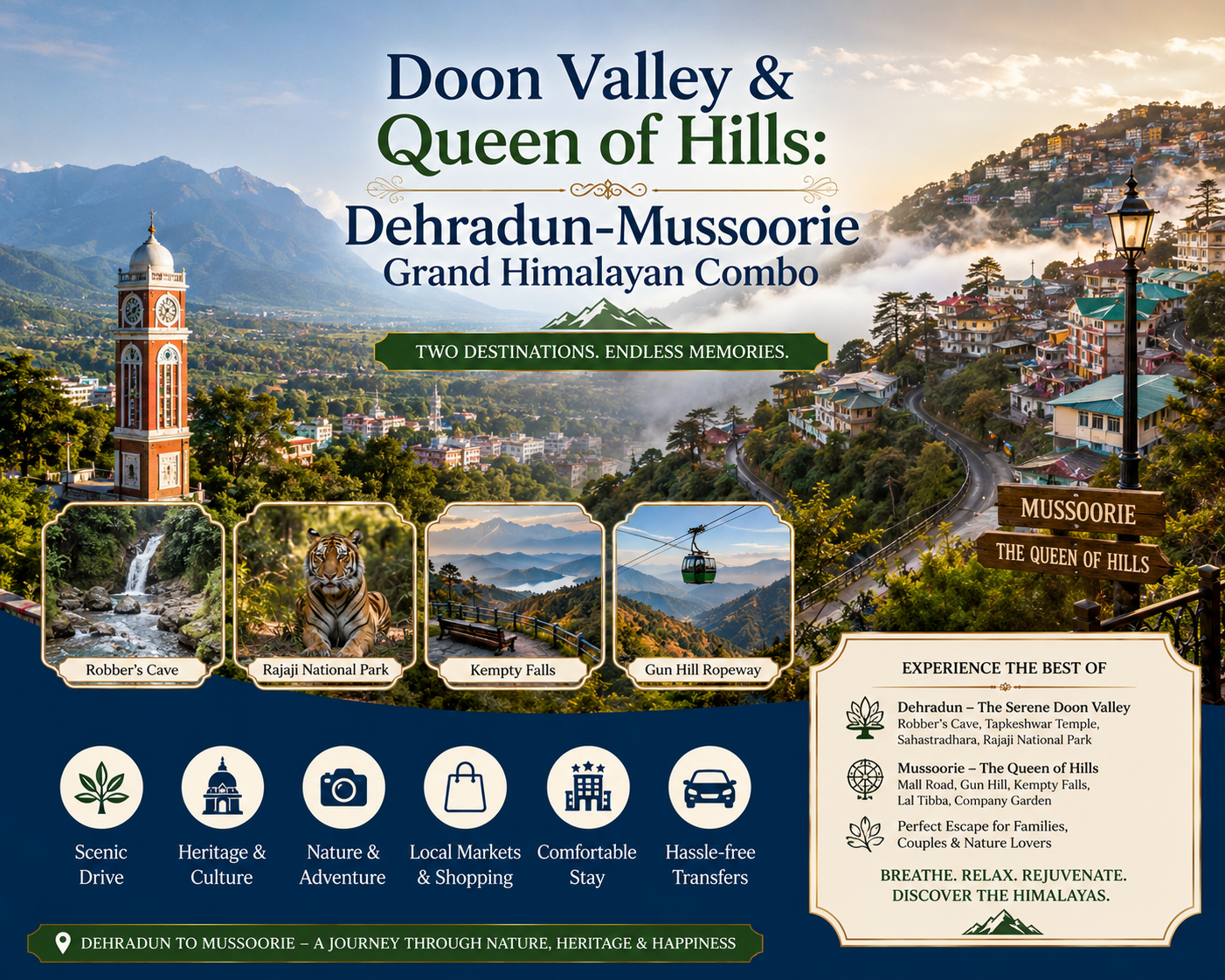 Doon Valley & Queen of Hills: Dehradun-Mussoorie Grand Himalayan Combo